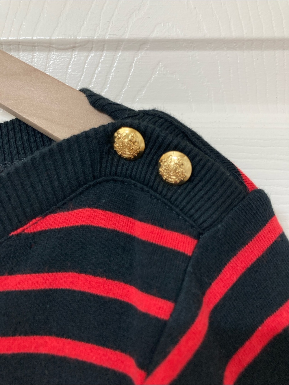 Lauren Ralph Lauren Black Red Stripe Boatneck Shirt 1X Old Money Preppy Nautical - Picture 3 of 5